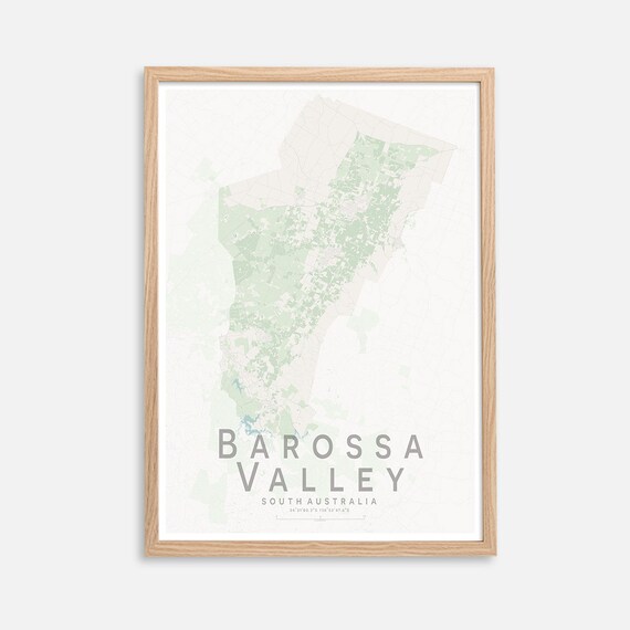 Barossa Valley Australia Map Barossa Valley Wine Region Map Print South Australia Wall | Etsy Singapore