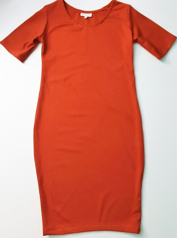 women's burnt orange dress shirt