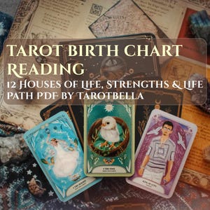 Lectura de la Carta Astral del Tarot: 12 Casas de la Vida, Fortalezas y Camino de Vida (PDF) por Tarotbella