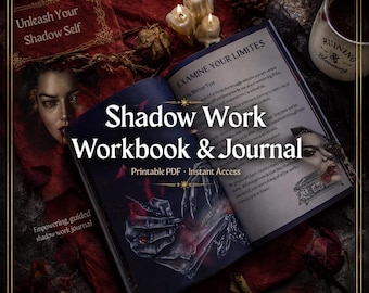 Libera tu lado oscuro / Diario de trabajo con la sombra (PDF) / Cuaderno de sanación guiada / Autodescubrimiento / Descarga instantánea