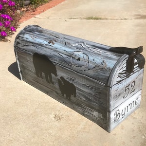Beach mailbox only painted faux wood Mermaid FLAG NOT INCLUDED turquoise blue distressed rustic look image 9