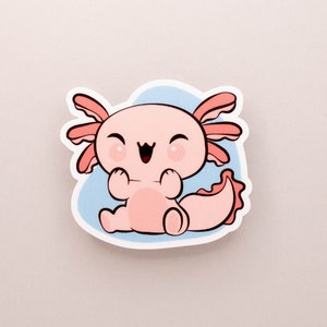 Happy Axolotl Sticker | Vinyl Sticker | Handmade Sticker