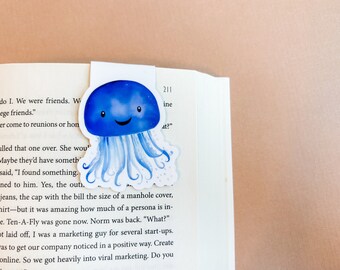 Blue Jellyfish Magnetic Bookmark | Handmade Bookmarks | Bookish Gift | Gifts for Readers