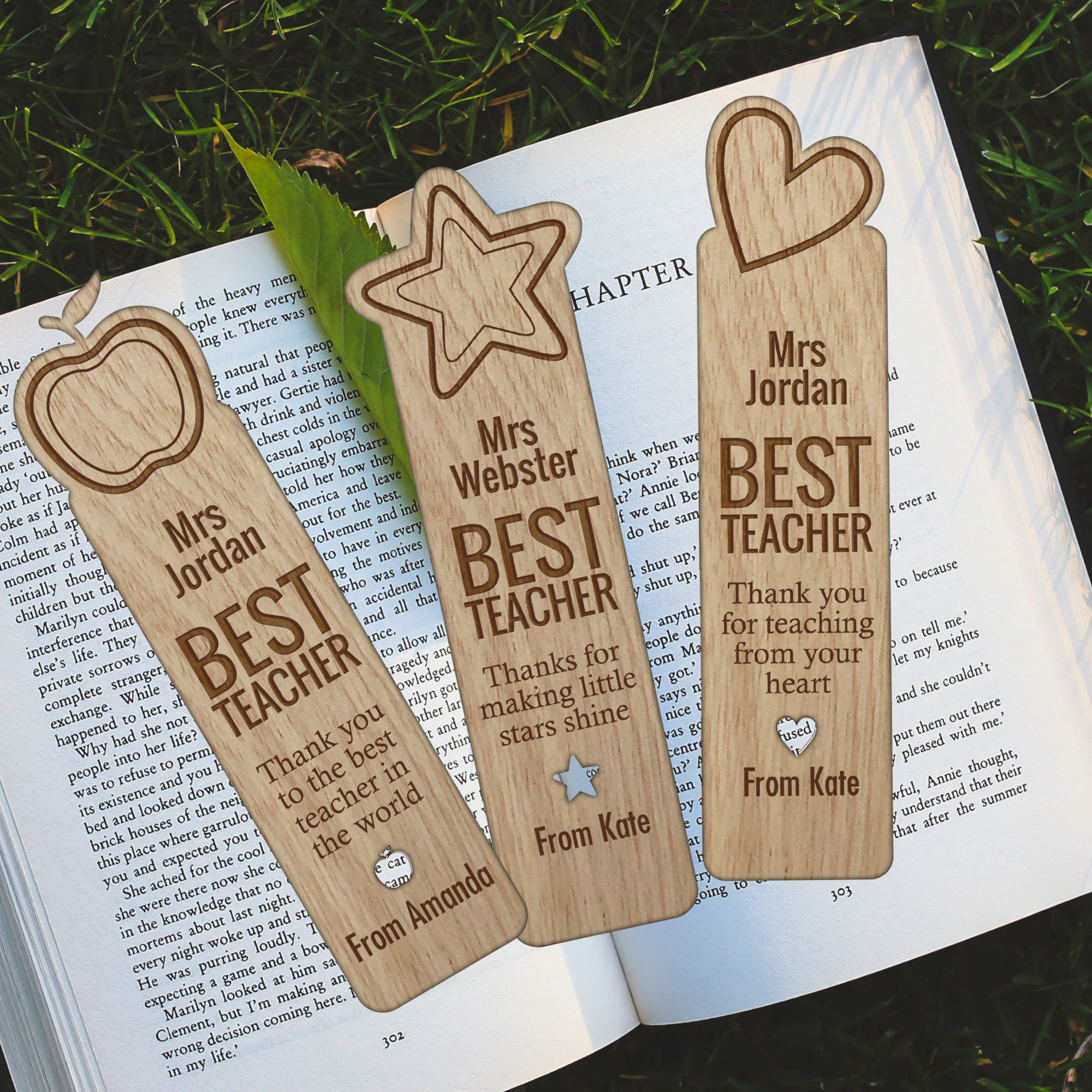 Personalised Engraved Best Teacher Wooden Bookmark Gift Etsy Australia