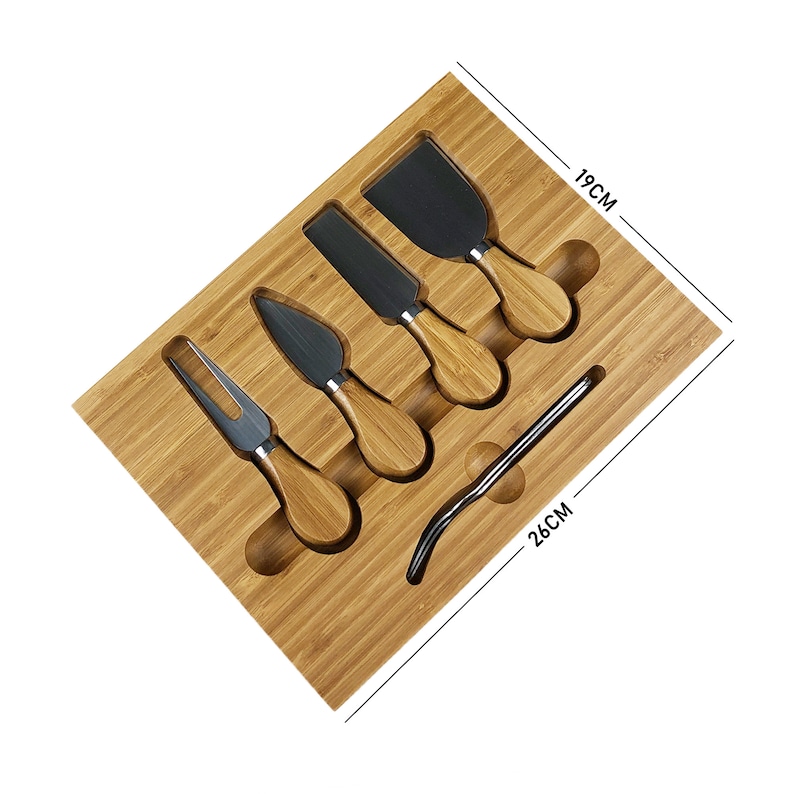Personalised Wooden Cheese Board & Knives Gift Set Custom Name Etsy
