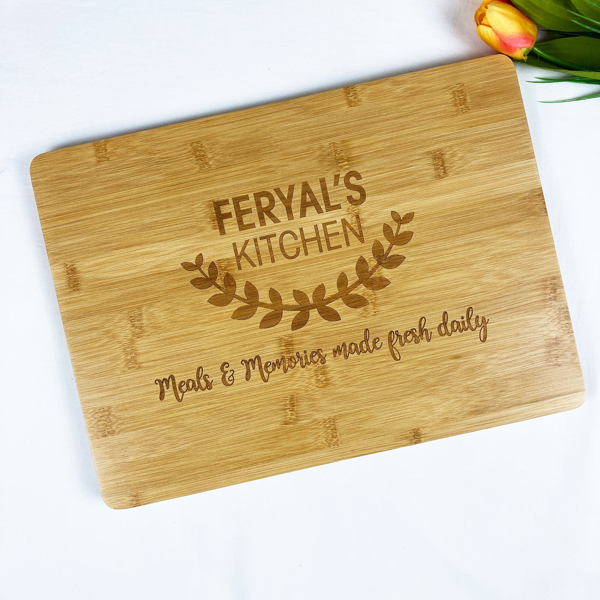 Personalised Engraved Wooden Kitchen Chopping Cutting Board Etsy