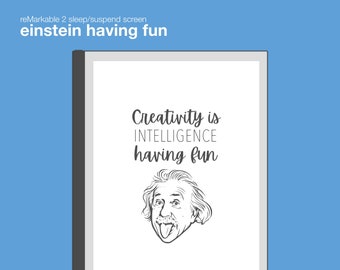 reMarkable 2 Sleep / Suspend Screens: Einstein Creativity & Intelligence [ includes both dark and light versions ]