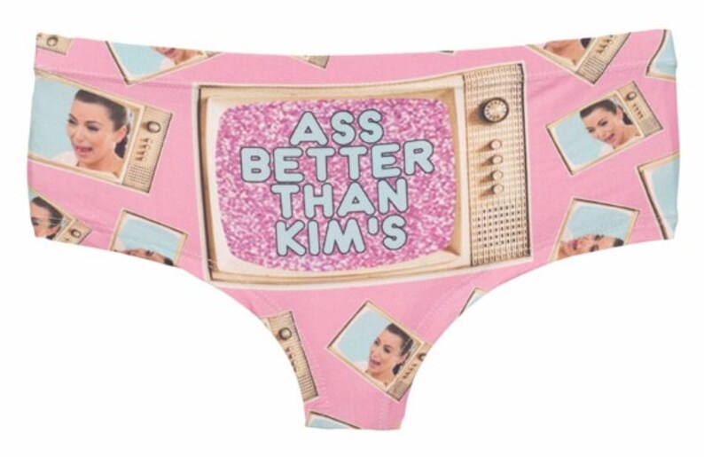 Kim Kardashian panties, Hipster style printed novelty knickers image 1