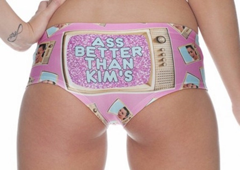 Kim Kardashian panties, Hipster style printed novelty knickers image 3