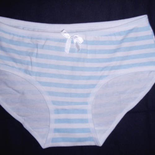 Cosplay Panties Blue and White Striped Underwear Bikini Etsy