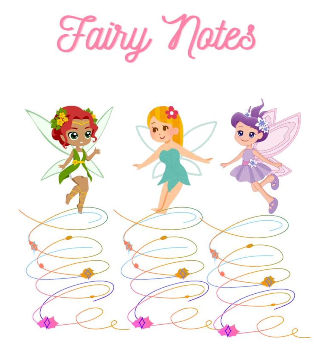 Fairy Notes Digital Notebook - Etsy