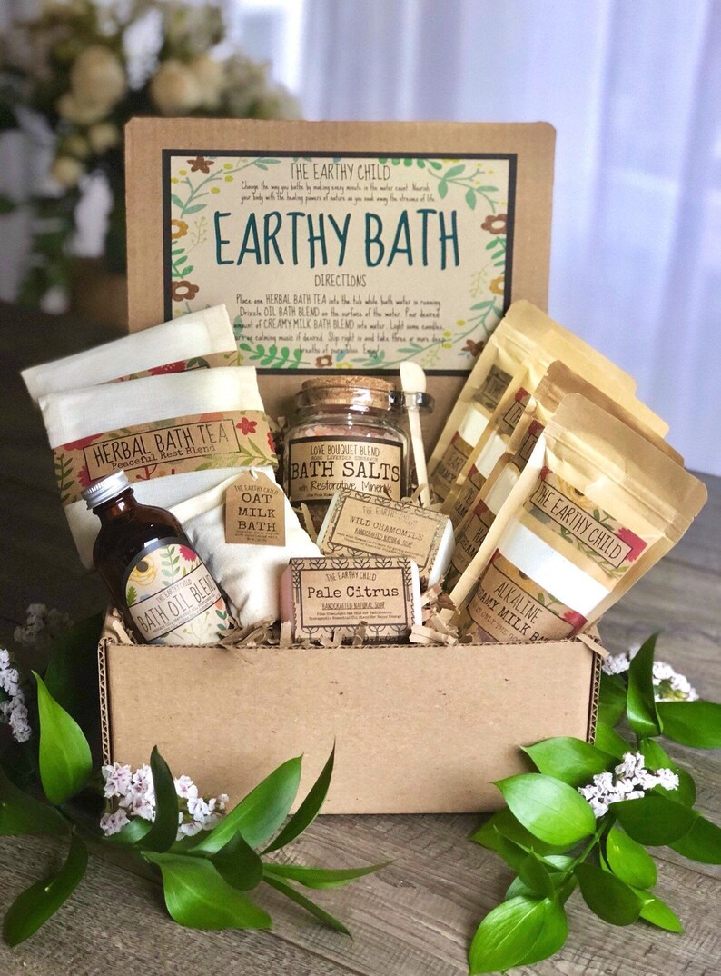 Relaxation gift for her vegan bath gift set for wife herbal Etsy