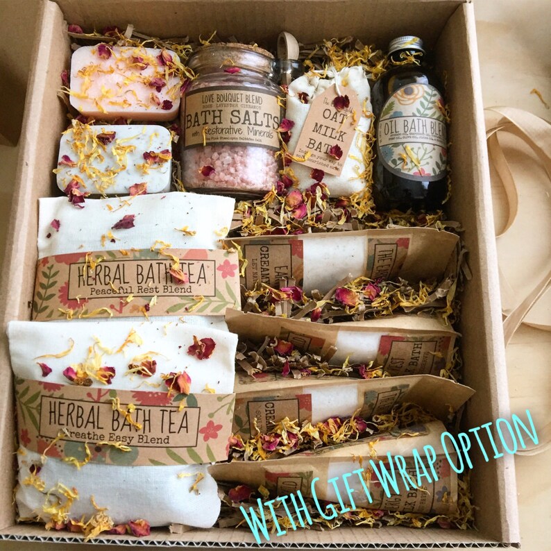 Relaxation gift for her vegan bath gift set for wife herbal Etsy