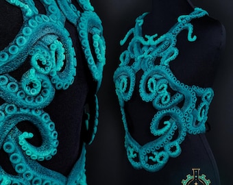 Tentacle harness in teal (silicone)