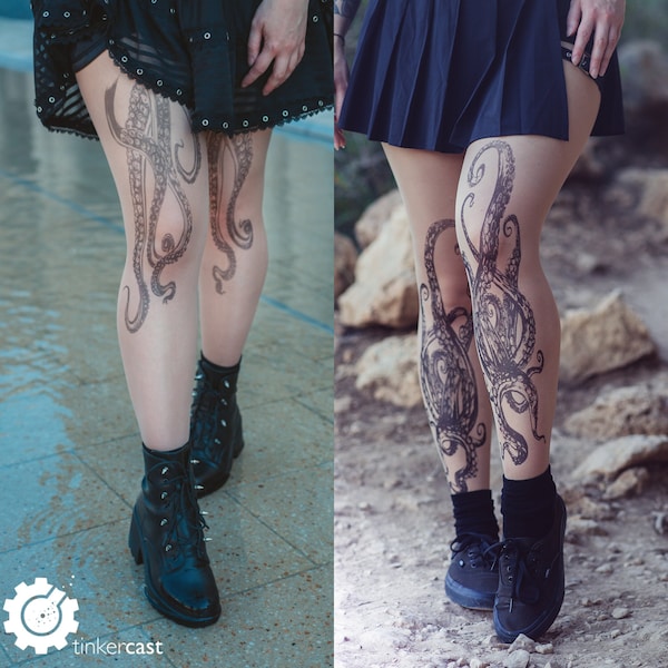 Tentacle tattoo tights