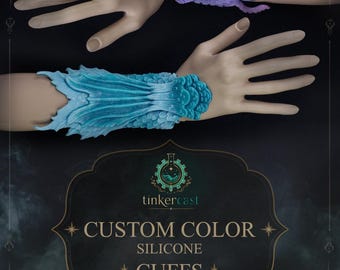 Custom color - pair of silicone Tentacle or Siren cuffs