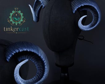 Ram Horns in midnight blue  - Handmade