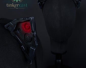 Cyberpunk Cat-ears in black & red - Handmade