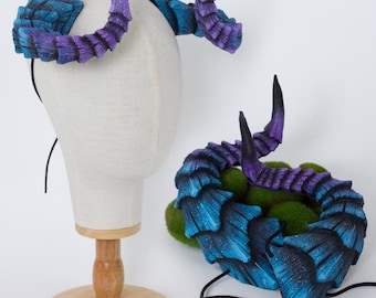 Ifrit Horns in blue/purple - Handmade