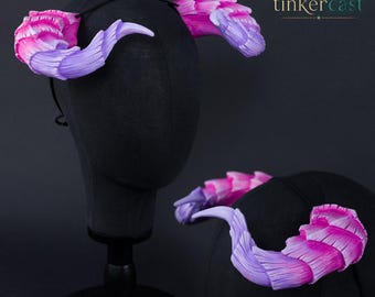 Incubus horns in pink/lilac  - Handmade