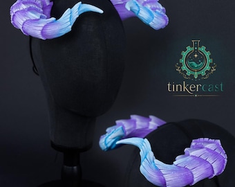 Incubus horns in Lilac/baby blue  - Handmade