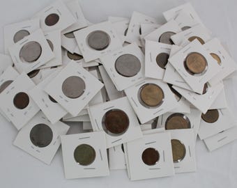Vintage World Coin Collectors Set of 25 Beginners Early 1900's to 1980's