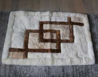 Modern Alpaca Plush Rug Large 32" X 47"
