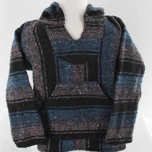 Clearance Kids Size Baja Hoodie Black, Gray, Blue Size 4, 6, 8 and 10 See Inside for Measurements