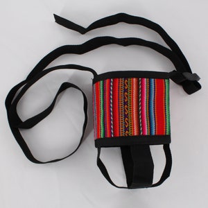 Peru Manta Fabric Water Bottle Holder: Hiking Beach Gift