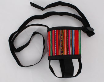 Peru Manta Fabric Water Bottle Holder: Hiking Beach Gift XL Liter Size