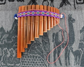 Peru Basic 13 Reed Pan Flute Arched for Easier Play
