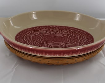 Vintage Longaberger 2006 Oval Baker Set Paprika
