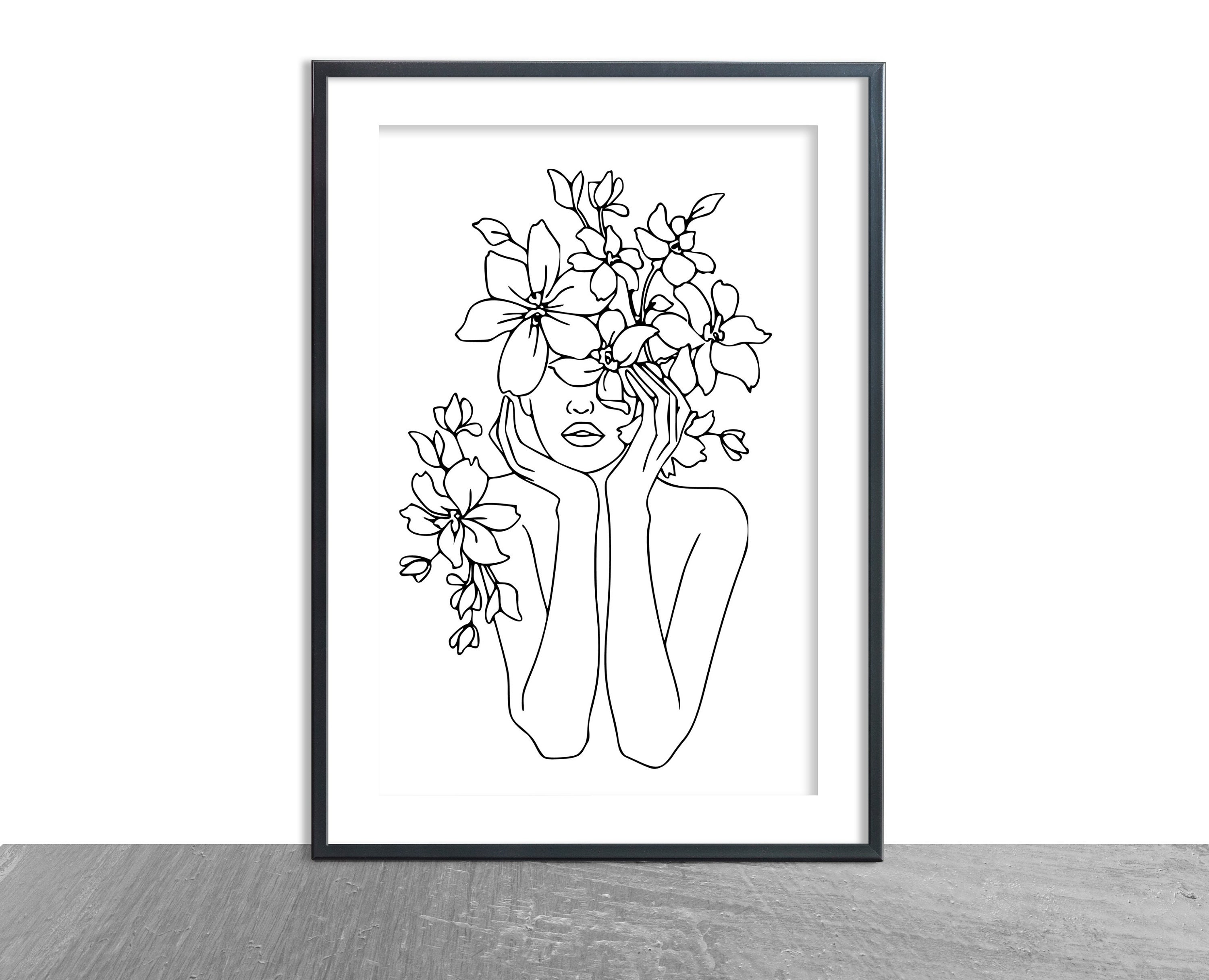 Lady Line Drawing