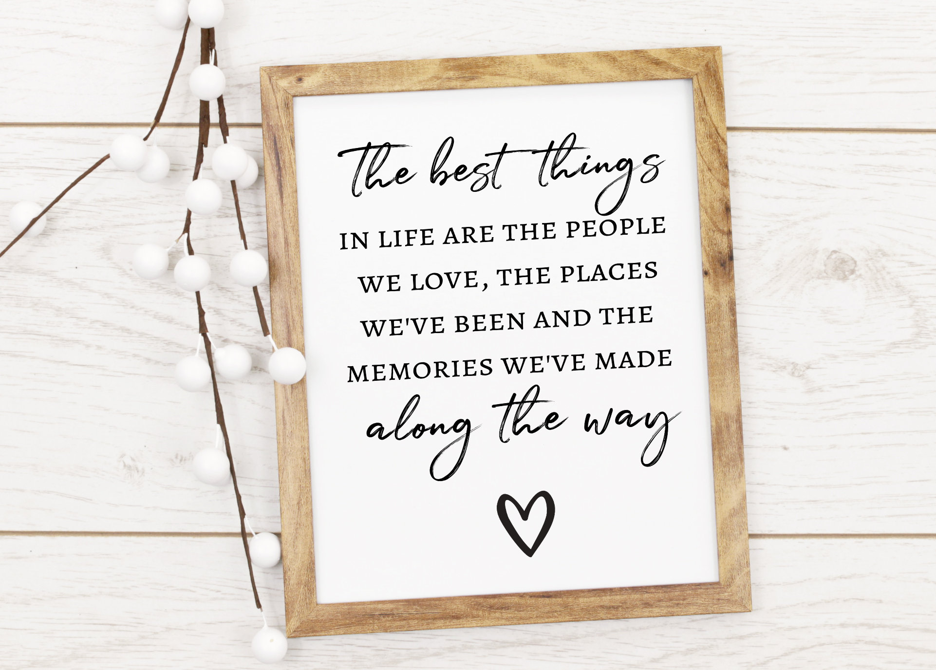 The Best Things in Life Wall Art Inspirational Quote Etsy UK