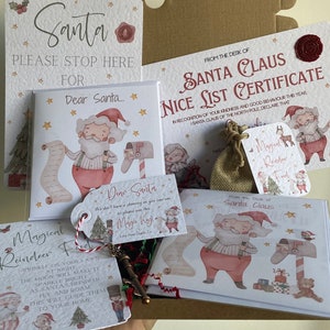 Magical Christmas Box -Card to Santa card - reply from Santa - magical reindeer food - Santa key - Santa sign - Christmas eve box