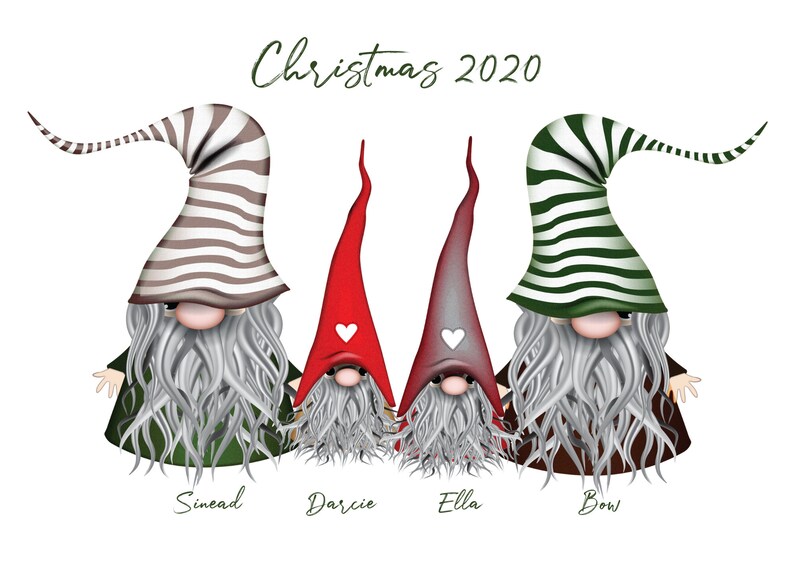 Download Personalised Gnome Christmas Word Art Gift Print Gonk ...