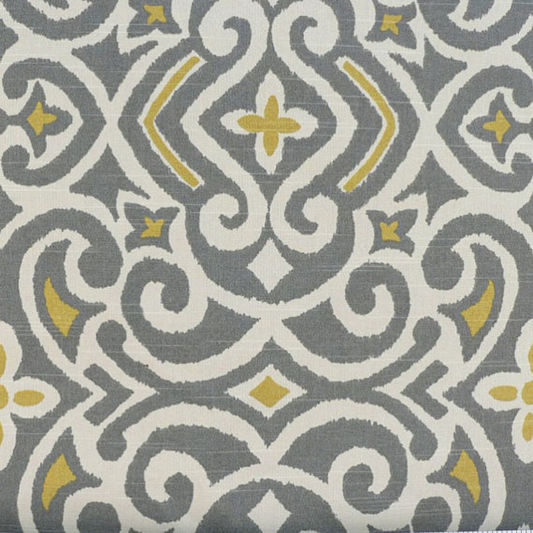 Gray Damask Fabric Etsy