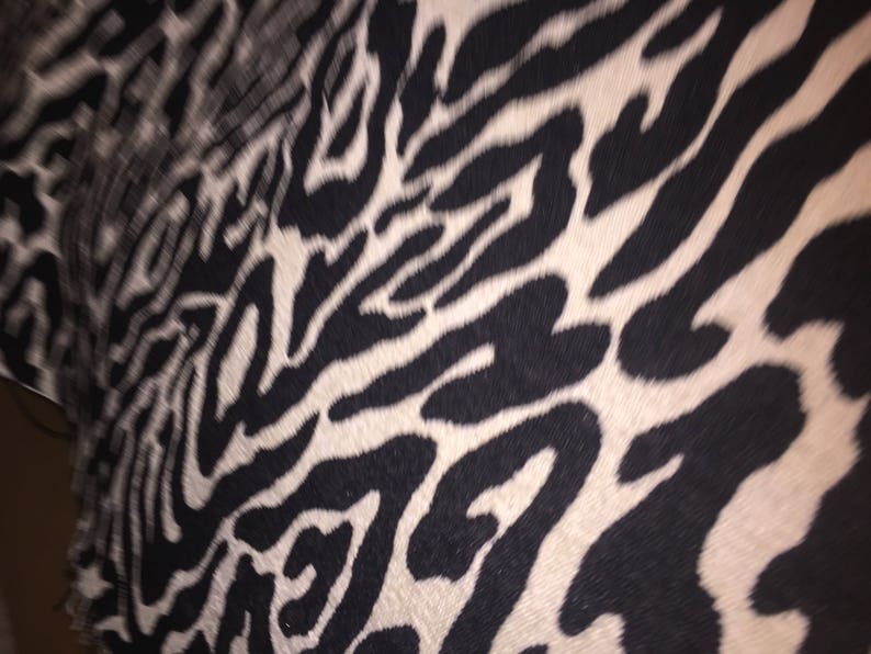 SAMPLE Black and White Leopard Print Fabric | Etsy