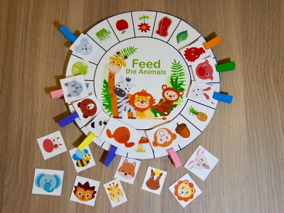 feed me diy printable game children education game with etsy