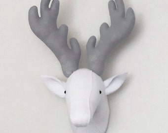 faux deer decor, deer head nursery decor, decorative deer head, faux deer head, wall mounted deer head, nursery deer head, faux deer mount