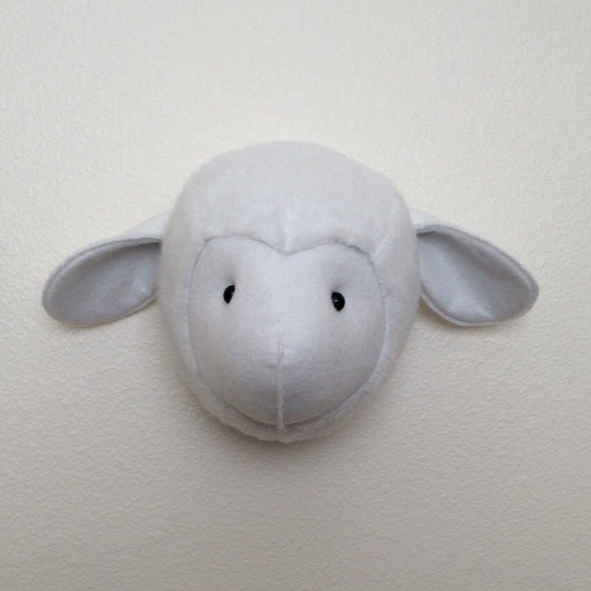 Lamb head faux wall mount Lamb head Faux lamb head Lamb Etsy