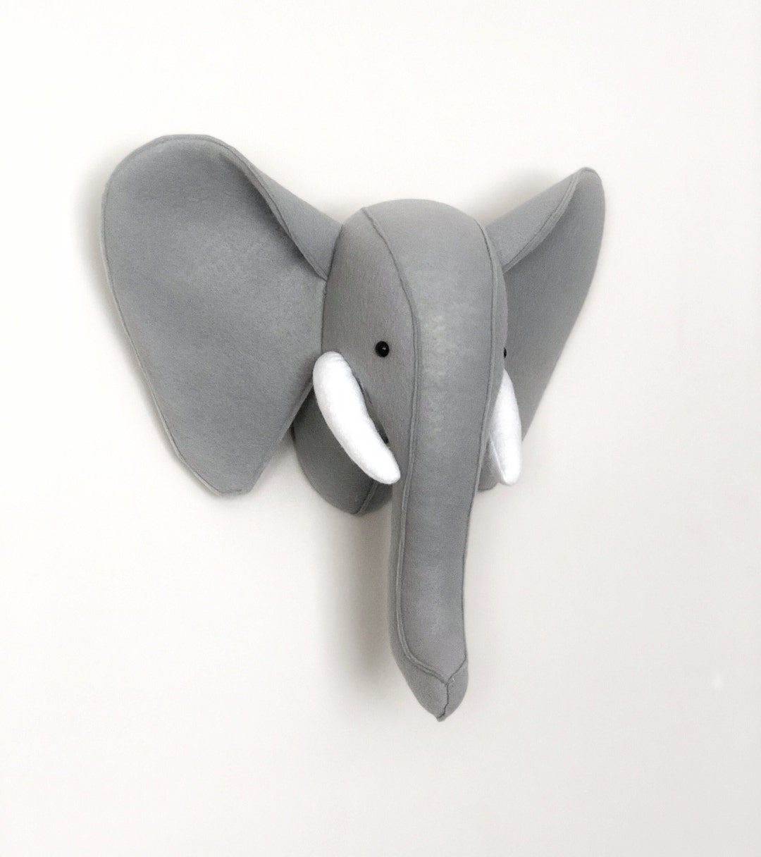 Elephant Head Decor, Elephant Head Wall, Gray Elephant Head, Elephant