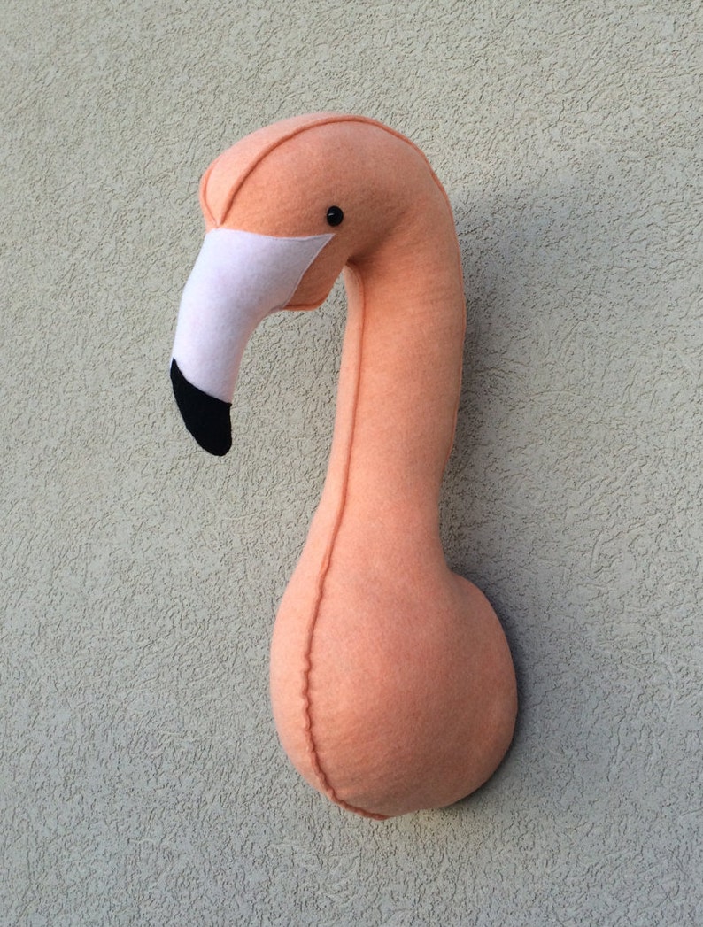 Flamingo Head Mount / Felt Animal Head / Wall Decor / Baby Etsy Canada