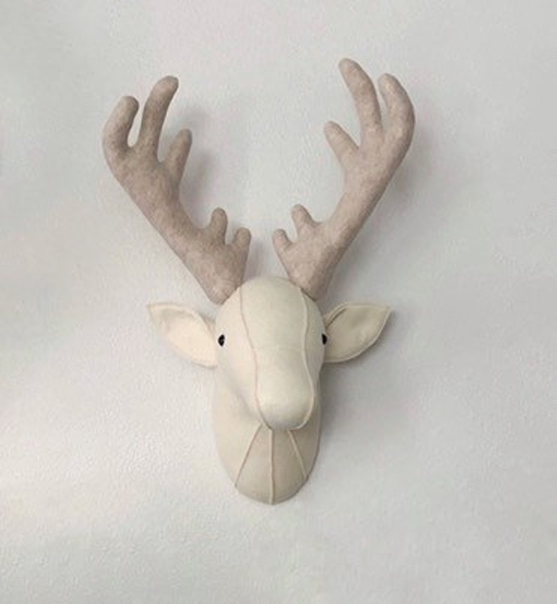 Deer Head Taxidermy / Felt Animal Head / Wall Decor / Baby Etsy