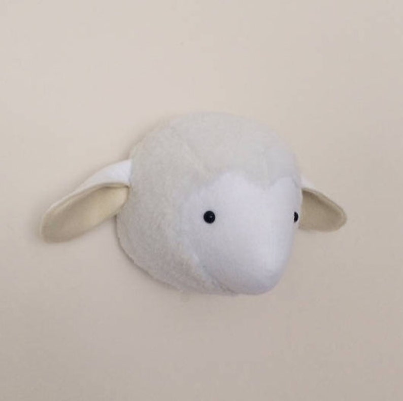 Lamb Head Faux Wall Mount Lamb Head Faux Lamb Head Lamb Etsy