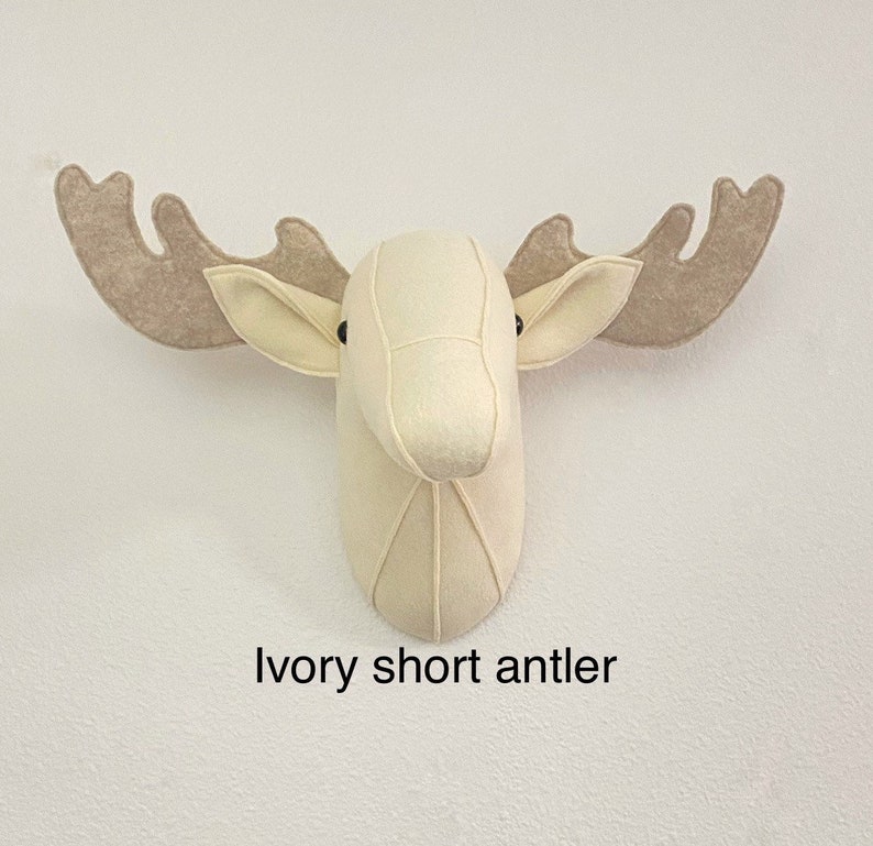 Deer Head Taxidermy / Felt Animal Head / Wall Decor / Baby Etsy