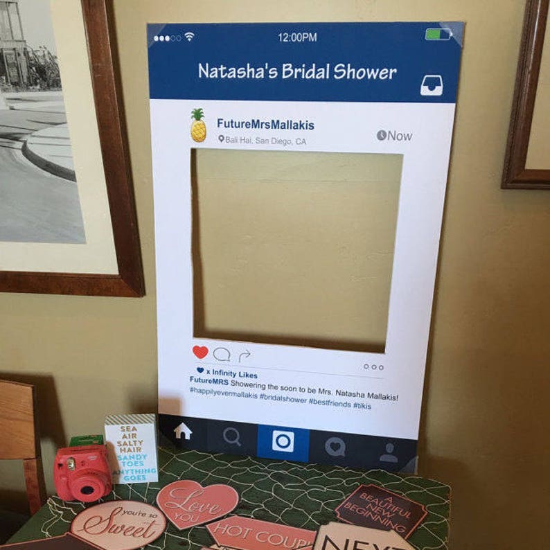 Customized Instagram Frame Instagram prop for parties Etsy