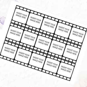 Edytowalny szablon Canva Jadalny obraz filmstrip A4