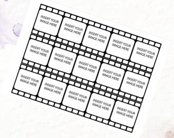 Editable Canva Edible Image Filmstrip Template A4