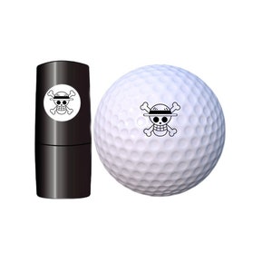 Golf Ball Stamp Jolly Roger One Piece inspired Permanent Ink Waterproof
